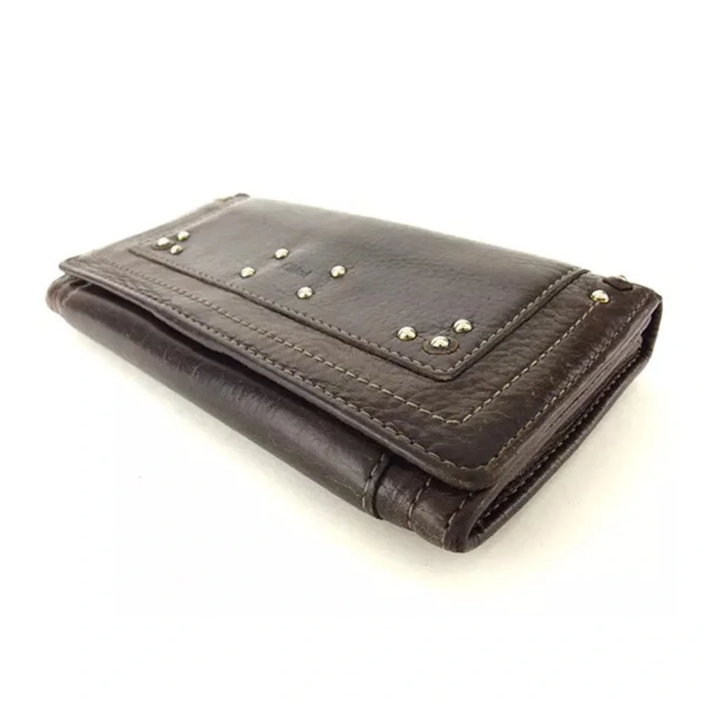 EUC-Chloe Paddington Brown Leather Long Bifold Wallet. 🎉🔥